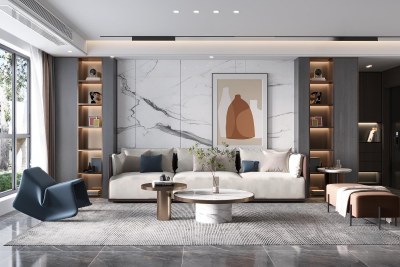 现代客餐厅3D模型下载